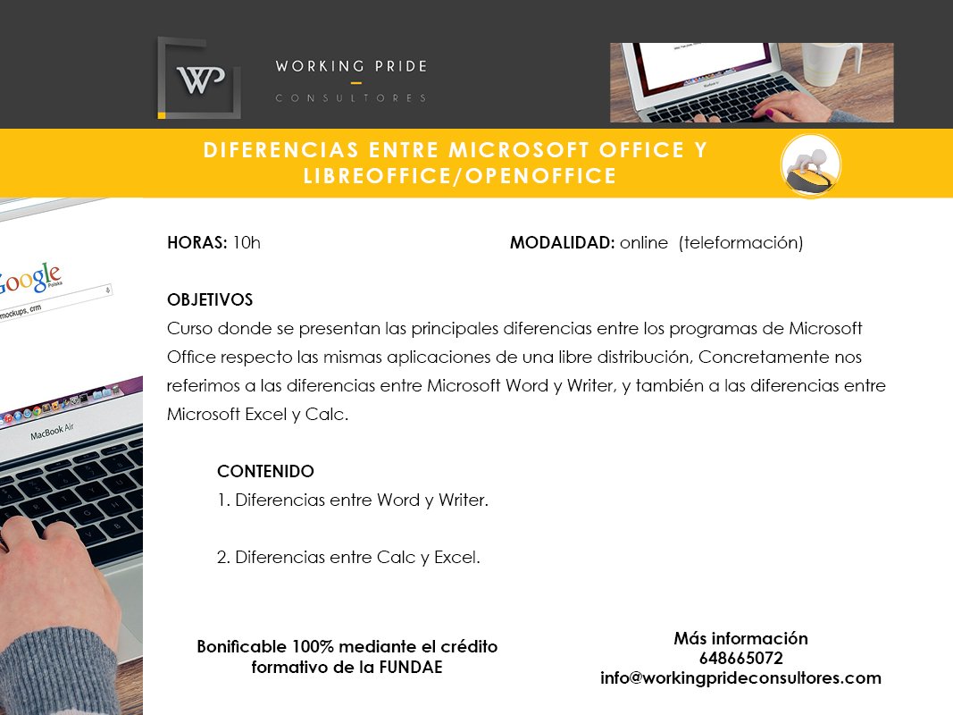 Diferencias entre Microsoft Office y LibreOffice/OpenOffice